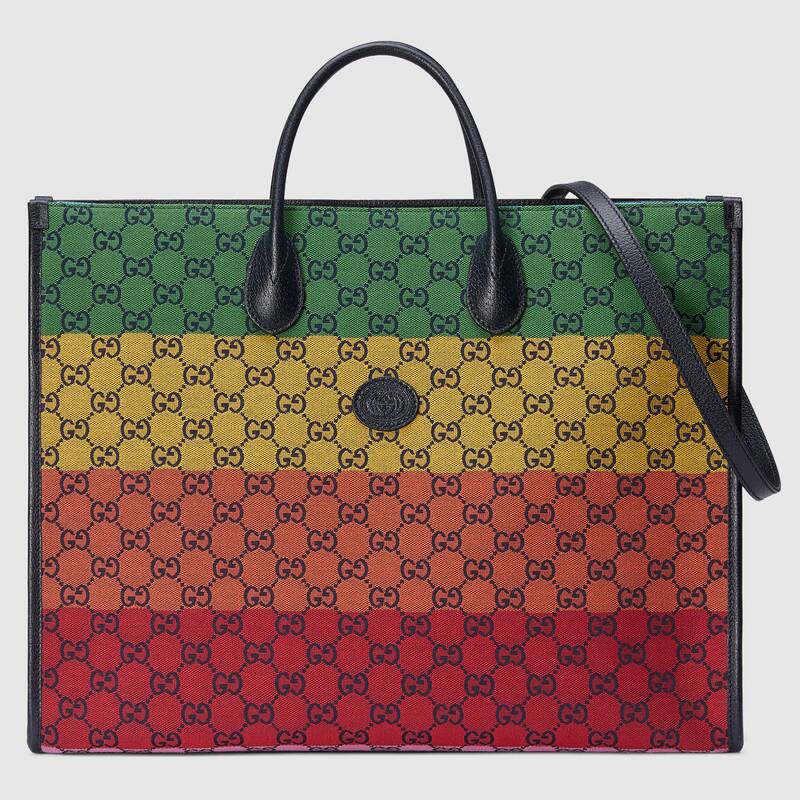 Gucci GG Large Tote Bag Multicolour Shoulder Bag 659980 